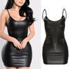 New 1 New Imitation Leather Halter Skirt Sexy Fun Suit