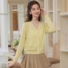 Women's French Style Soft V-Neck Knit Cardigan