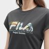 Fila Heritage Series Fashion Sports Casual Loose Knit Moisture-Wicking Breathable Round Neck Short Sleeve Dress Women Dresses F11W428307FGY