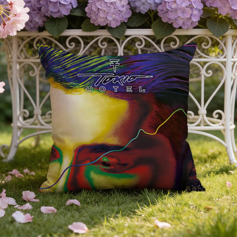 Band T-Tokio H-Hotel Cushion Cover Home & Car Dual-Scene Pillow Cover: Reversible for Premium Comfort