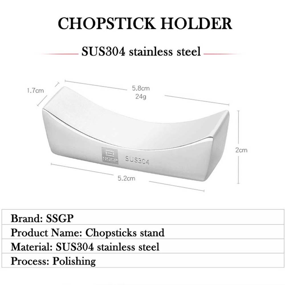 Stainless Steel Chinese Chopstick Rest Chopsticks Holder Chopsticks Spoon Pillow Shape Rack Reusable Kitchen Tableware