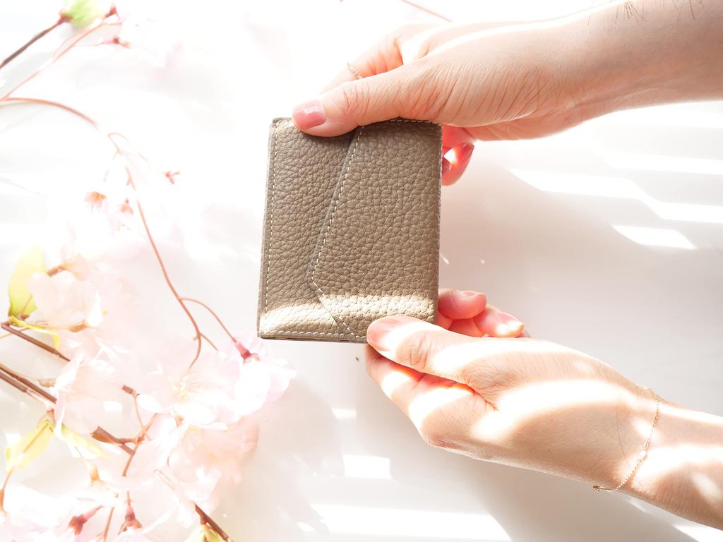 Gift Wrapping Genuine Calf Leather Mini Lucky Color Spring Wallet [World Closet] Women's Tri-Fold Wallet, (Mocha Brown),