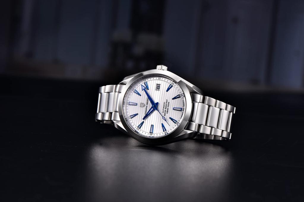 Pagani Design Made In Seiko NH35 Aqua Terra Stainless Rubber Sapphire Dress Perfect for and Men's Watch, Japan, Movement, Automatic, Mechanical,