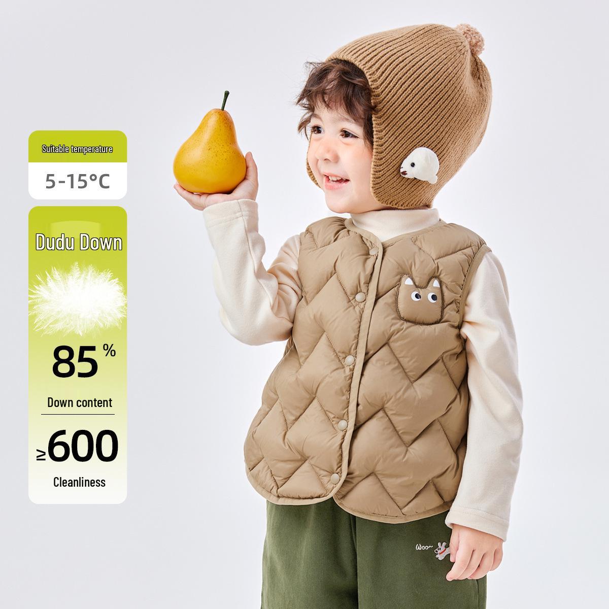 Dudu Home Infant Winter Duck Down Vest - Lightweight, Fashionable Boys  & Girls  Tops 90 cm