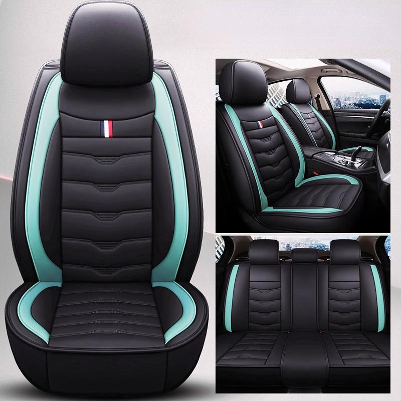 

Чехлы на автомобильные сиденья на 5 сидений, полный комплект из искусственной кожи, чехол на переднее заднее сиденье, универсальный чехол для грузовика, внедорожника для Hyundai/Ford