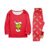 Christmas Print Cute Family Set Pajamas, Home Clothes, Family Set Long Sleeve Top Pants Set