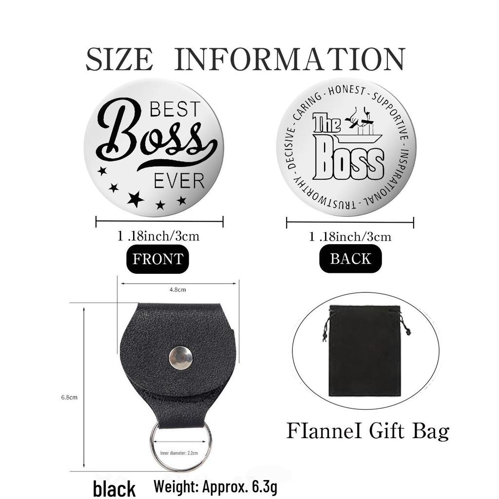 Damen Leder Taschenumarmung Schlüsselanhänger mit Edelstahlmünze & Herzlicher Gravur