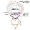 Ingemark Elegant Big Love Heart Pendant Choker Necklace for Women Multilayer Imitation Pearl Chain Grunge Jewelry Steampunk Gift