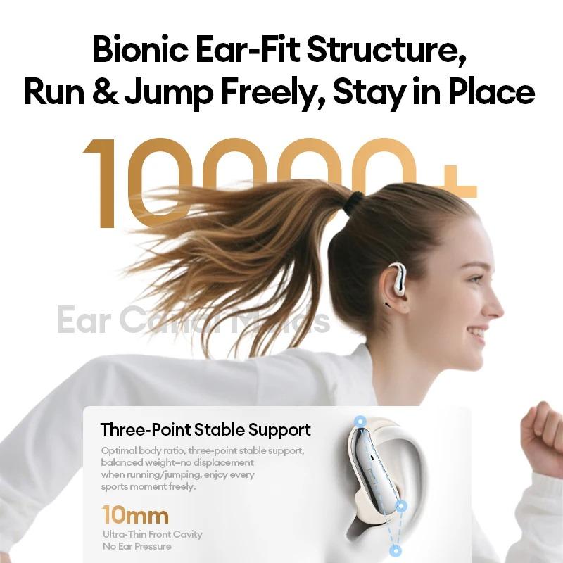 Origina Lenovo AC100 OWS Open-Type Wireless Bluetooth Earphone HIFI Sound Quality HD Call Touch Earbud Waterproof Outdoor Sports Headphone NEW