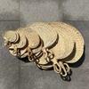 Natural Palm-Leaf Fan Handmade Straw Fan Artistic Rattan Fan  Summer
