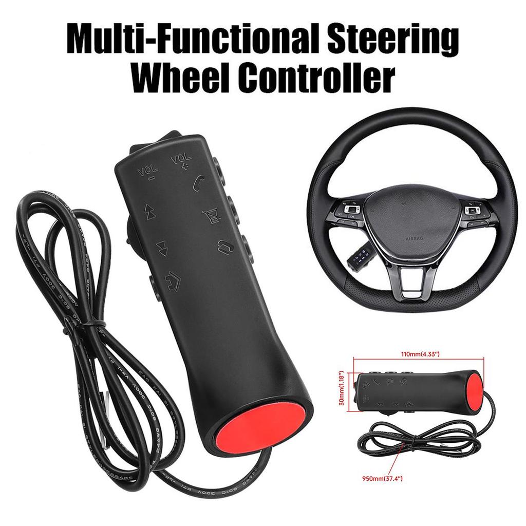 Remote Controller Universal Car Steering Wheel Buttons 8 Keys Car-styling 12V Wireless Control For Music Phone DVD Navigation Multi-functional