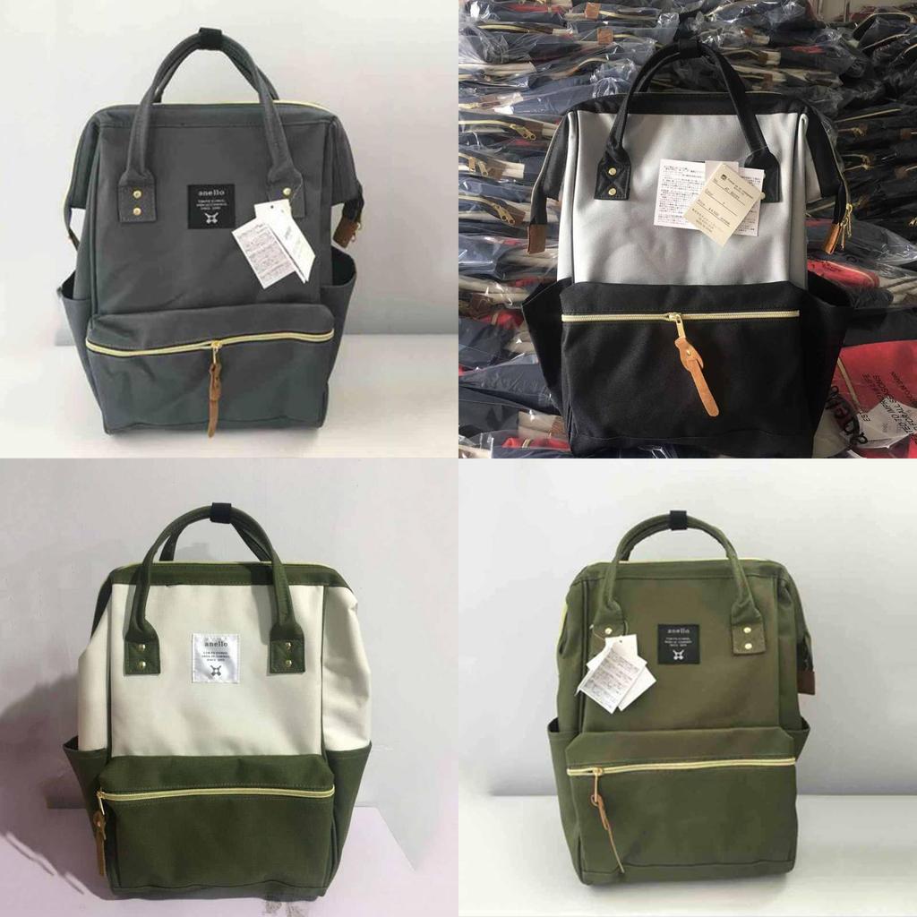 Japan Anello Canvas Backpack Rucksack School Bag With Waterproof Durable Fabric And Multiple Interior Pockets
