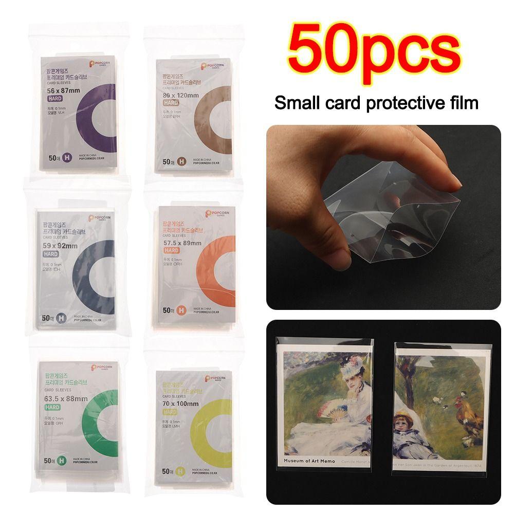 

50pcs Stationery Kpop Card Sleeves 3 Inch Album Binder Game Card Holder Durable CPP HARD Photocard фіолетовий