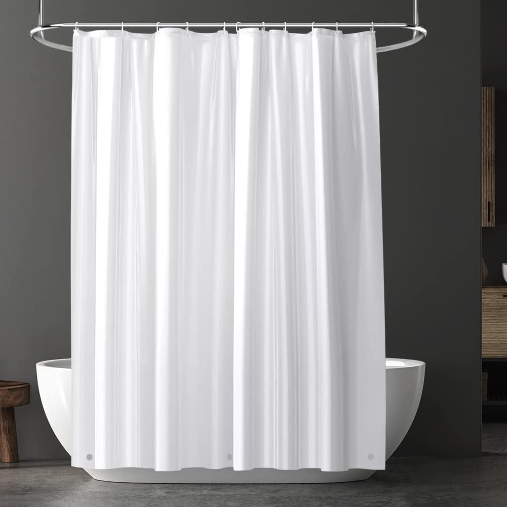 PEVA Waterproof Shower Curtain Liner with Magnets Mold Resistant Lightweight Plastic Bathroom Shower Liner