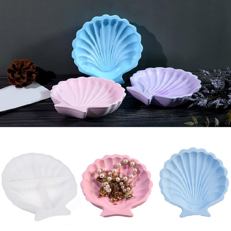 Flexible Shell Tray Silicone Mold Multi Purpose Silicone Shell Tray Mould for Casting Plaster and Resin Dishes
