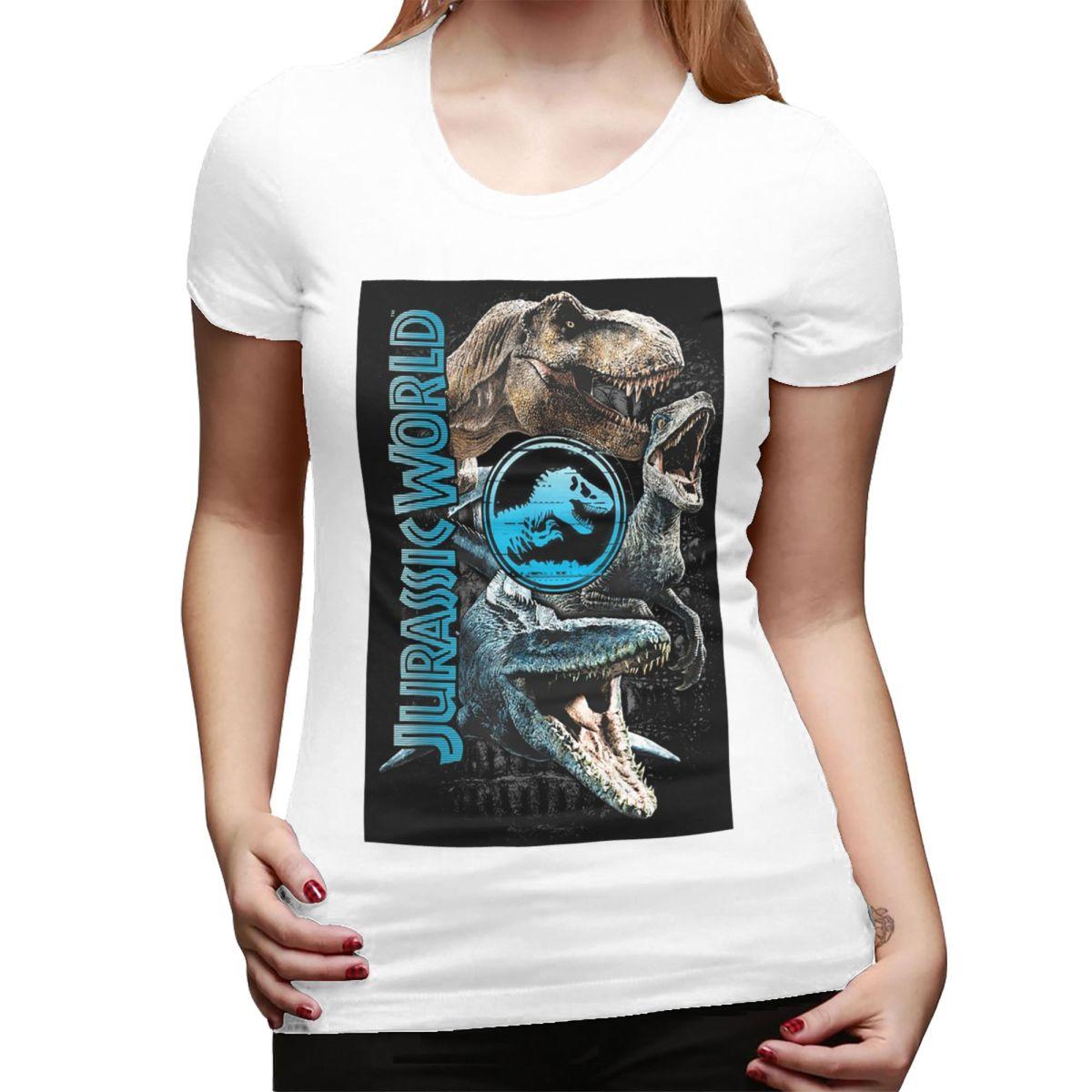 

New Jurassic World Dinosaur TShirt for Women Round Neck Streetwear T Shirts Womens Tees Short Summer Clothes Tops S