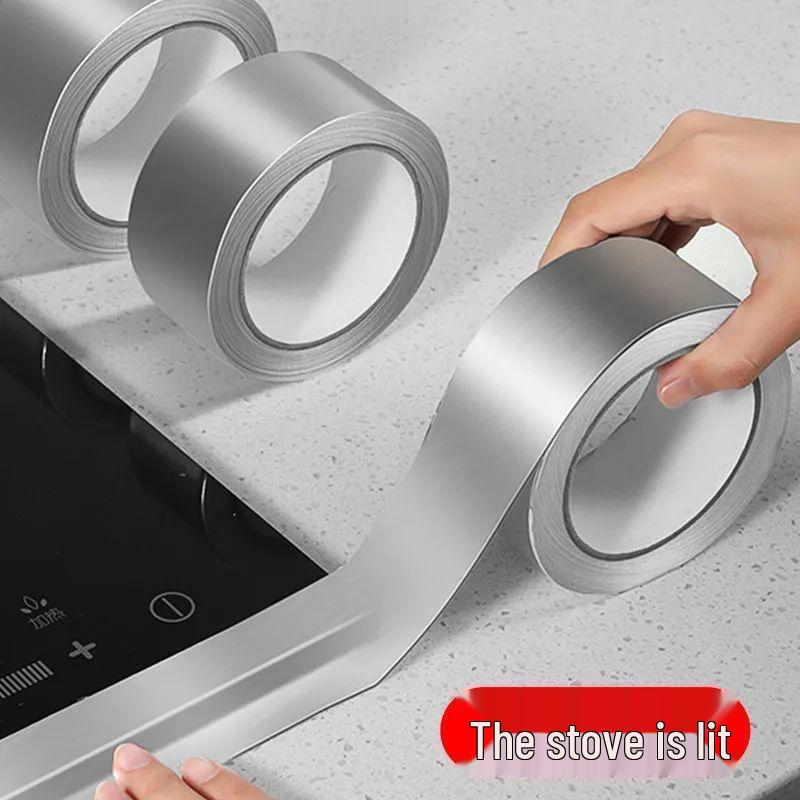 High-Temperature Resistant Self-Adhesive Aluminum Foil Sticker for Kitchen Countertops: Waterproof, Oil-Proof, and Mildew-Resistant