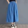 Denim Plus Size High Waist Vintage Spring Summer Autumn Casual Loose Long Woman Skirt