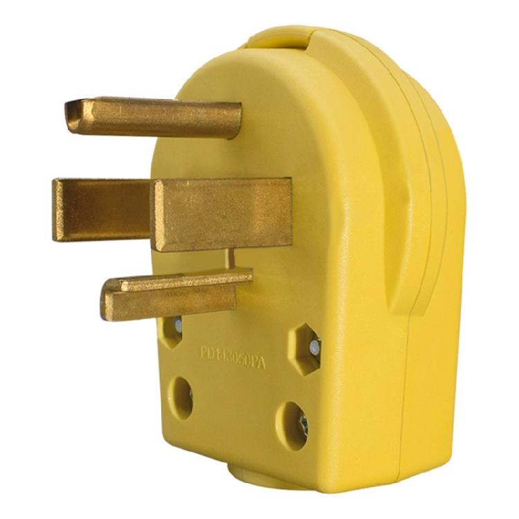 

Durability NEMA 14 30P Plug 30Amp 250V 4 Poles Corrosion Resistant PD1430PA For Dryers жёлтый