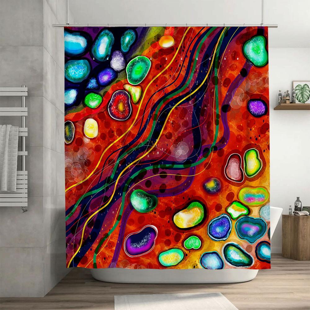 Luxury Goldfish Shower Curtain with 3D Print Modern Home Decor for Bathroom Waterproof Fabric, Various Sizes Available (Green)