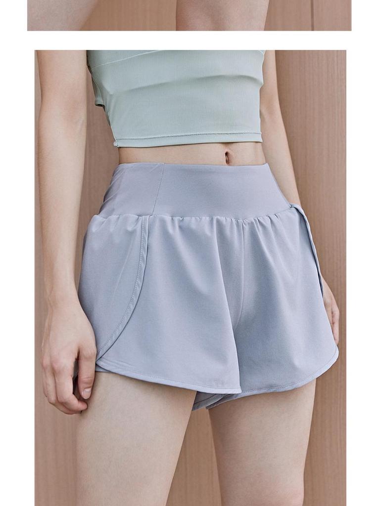 Women's High-Waisted Quick-Dry Sports Shorts for Yoga and Running