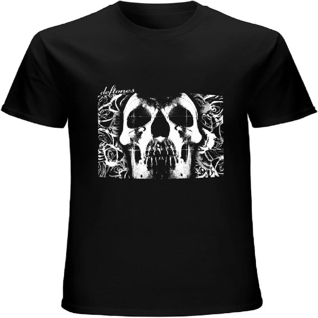 Deft0Nes Number S Rock Music Nu Skull Funny Vintage Gift for Men Top Sweatshirt Short Sleeve T-Shirt Black