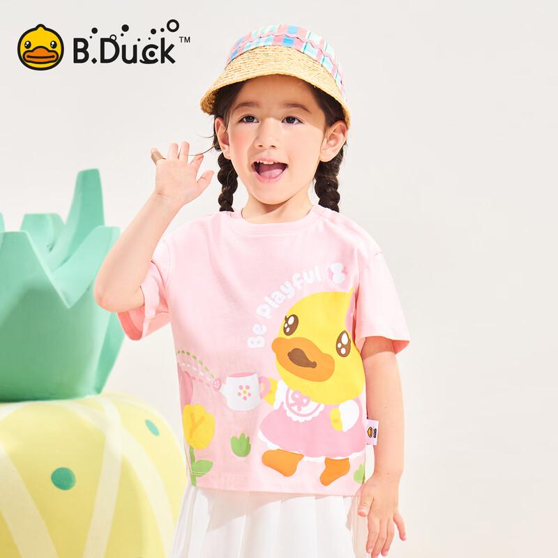 B.Duck Girls' Pure Cotton Short-Sleeve T-Shirt