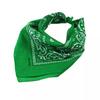 Kakatrend Bandana Green Paisley 100% Cotton Adult Bandana Stylish Green Handkerchief Cotton Bandana Unisex Durag Large 55cm X 55cm