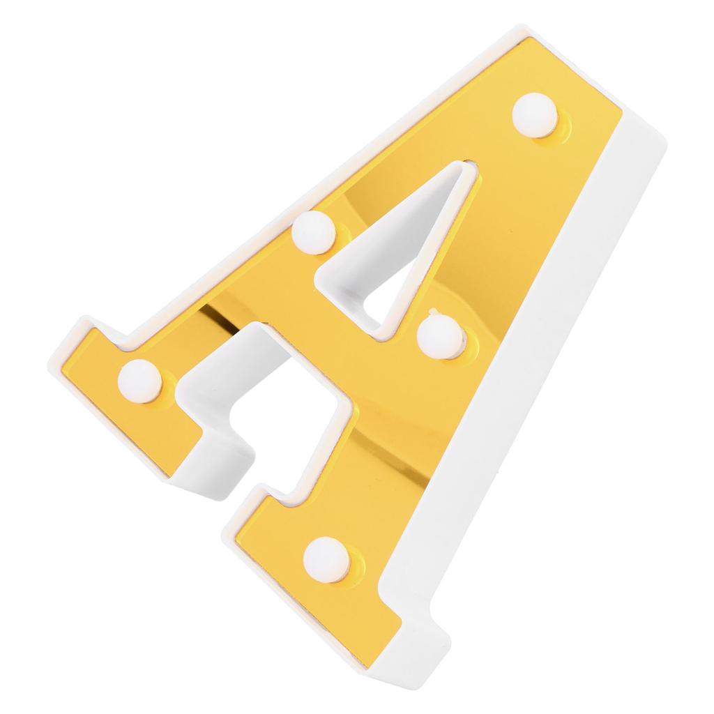 LED Decorative Light AShape English Alphabet Letter Lamp for Home Bar Decoration Warm White