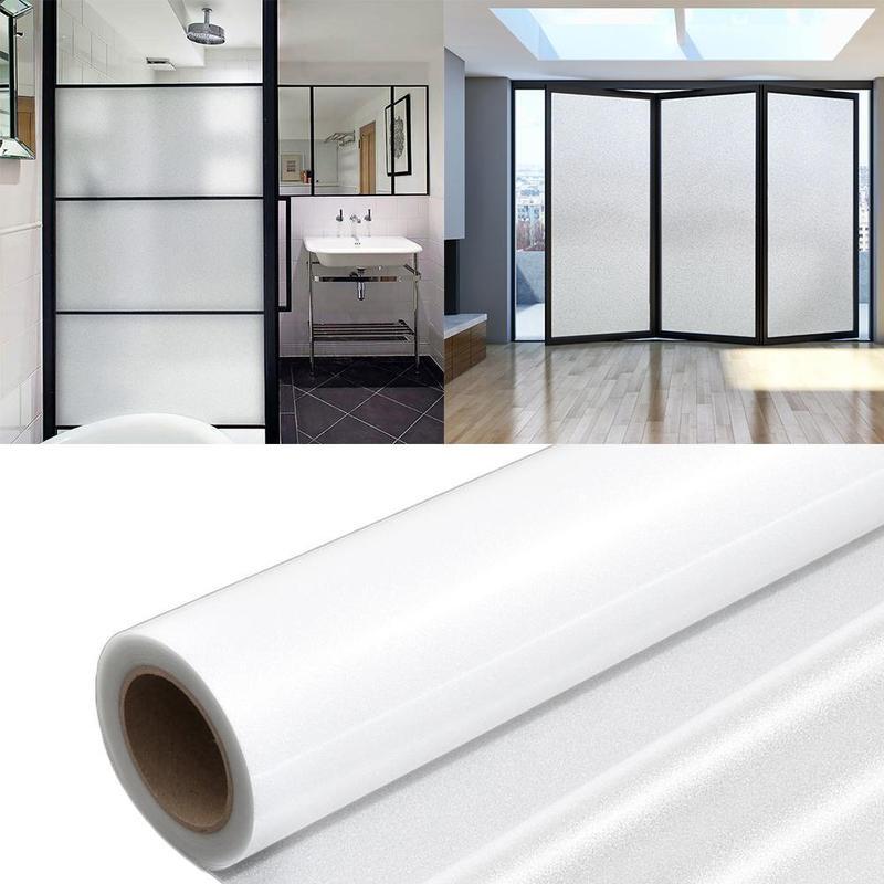 1/2M Matte Window Film Privacy UV Protection Stained Vinyl for Glass Static Cling Frosted Decorative Window Sticker for Home