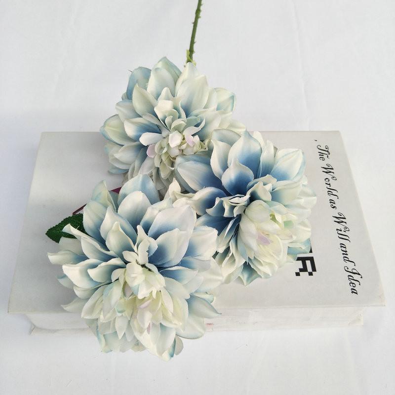 Faux Long Stem Dahlia Bouquet For Wedding Centerpiece And Living Room Decor