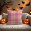 Con Rayas Rosas De Art Cushion Cover Halloween Decoration Trick Or Treat Cushion Cover Ghost Pumpkin Head Bat Decoration