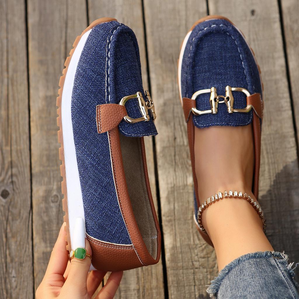 Fashion 2025 New Women Sneakers Spring Trend Low-top Casual Shoes Comfortable Slip-on Women Flat Shoes Fashion Round-toed Sneakers Women