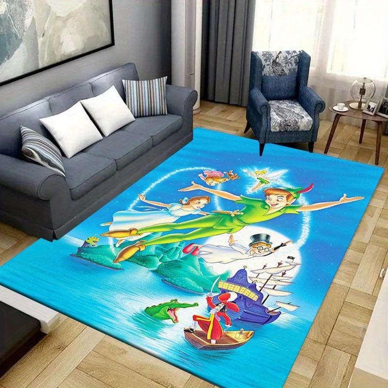 1pc Peter Pan Pattern Area Rug Soft Flannel Floor Mat for Living Room,Office,Bedroom and Carpet,Sofa Coffee Table Floor Mat