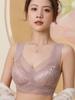 Fall Sweet Seamless Ice Silk Push Up Bra For Women Wireless Lace Bralette Plus Size Brassiere Summer Comfort Underwear Lingerie