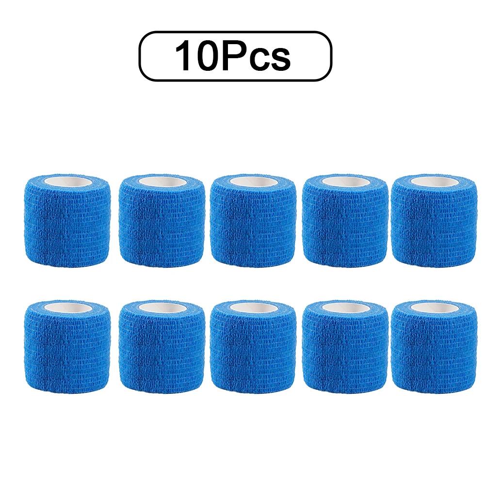 10Pcs Elastic Self Adhesive Athletic Tape 2 5Cm Non Woven Sports Bandage For Foot Support Joint Protection