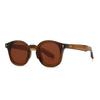 New European And American  Trendyy Street Photography Retro Literary Sunglasses Round Sunglasses 6026