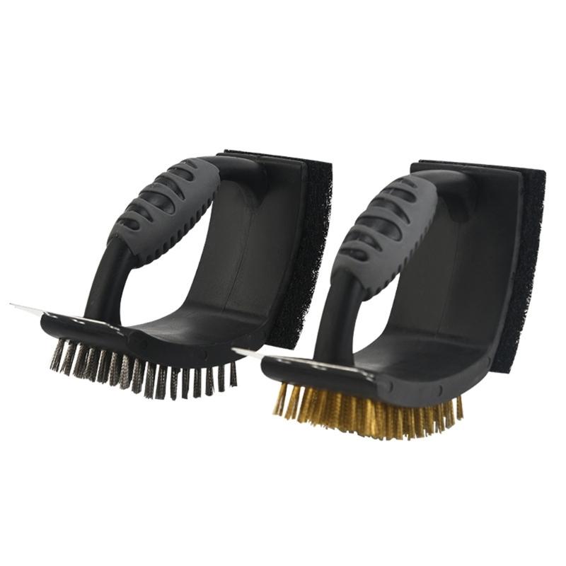 Right Angled Grill Brush With 3 Functions And Ergonomic Handle Scrapers Wire Bristles For Deep Cleaning BBQ Grates Tool