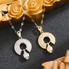 Elegant Diamond Inlaid Titanium Steel Snake Necklace for Women - Shiny Luxury Clavicle Chain