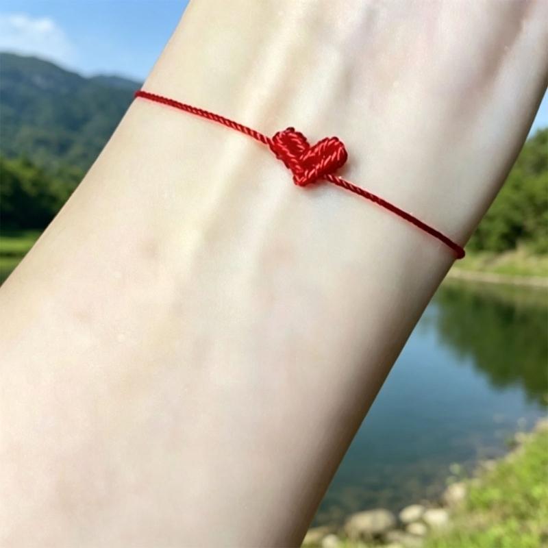 Handmade Braided Heart Bracelet For Women Men Comfortable Fashion Jewelry Gift For Her Him