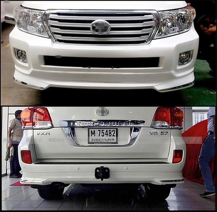 Compatible Body Kits for 12-15 Toyota Land Cruiser: Front & Rear with Lights and Front Bumper Modification Fan.