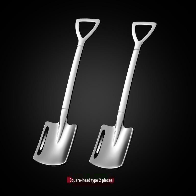 Stainless Steel 304 Watermelon & Dessert Shovel Spoon - Creative Ice Cream Teaspoon