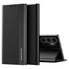 For Samsung Galaxy S23 FE PU Leather+PC Electroplating Phone Cover Drop Protection Stand Case