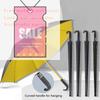 Creative Curved Handle Hook with Increased Wind Resistance, Built-in Waterproof Cover, Portable Automatic Golf Double Umbrella