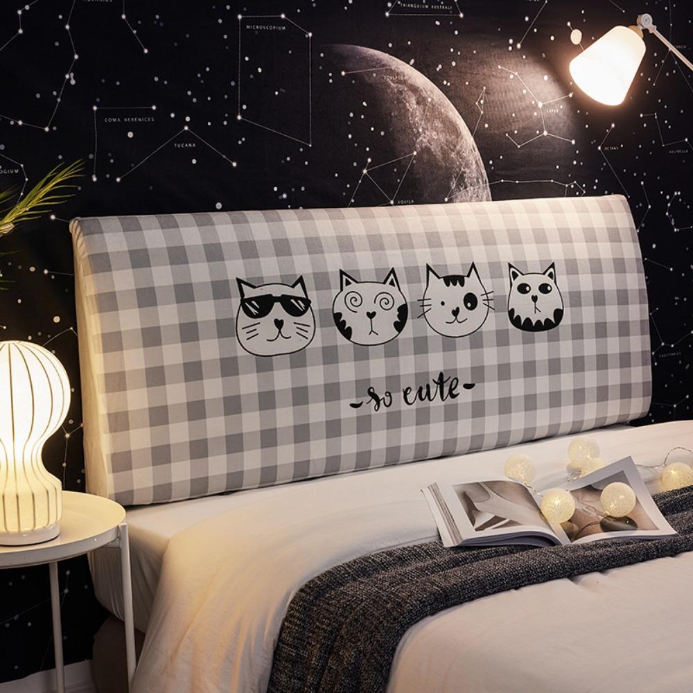 Nordic Nantong Bedside Cover Bedroom Bedside Backrest Cover Elastic Dustproof Soft Bag Fabric Protective Cover