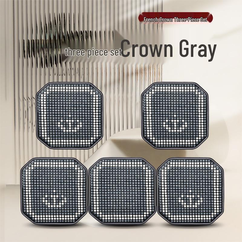 Sommer Bilseteputesett - Pustende, Ventilert, Design med treperler, 3 deler for komfortabel kjøring