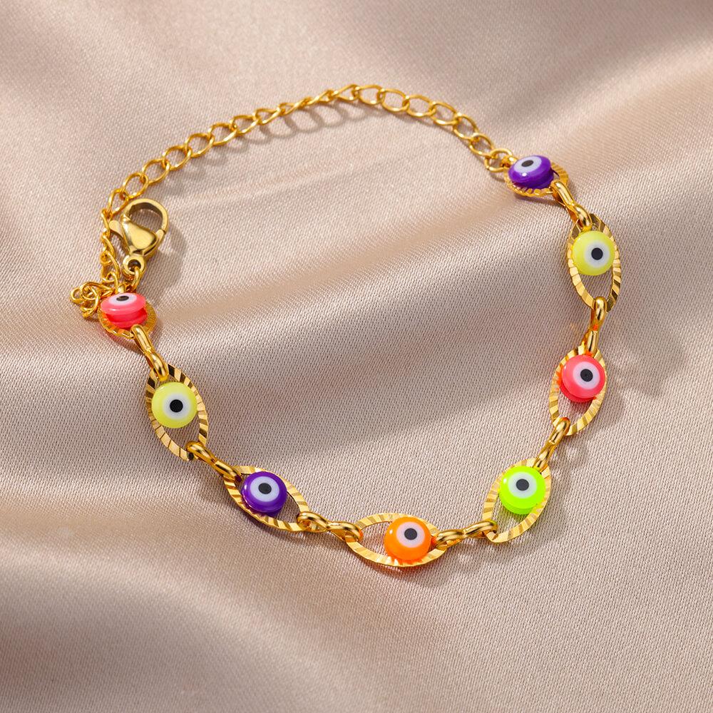 26 Style Elegant Bowknot Stainless Steel Bracelet for Women Gold Color Evil Eye Adjustable Charm Bracelets Fashion Zircon Gifts
