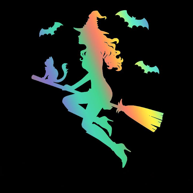 LYKX Customized Creative Stickers for Cars Witch Decorations Raincoats and Sunscreen Vinyl Decal