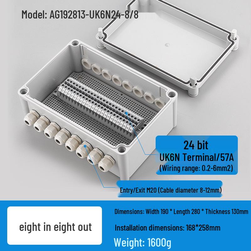 Waterproof Outdoor Junction Box with Cable Terminals