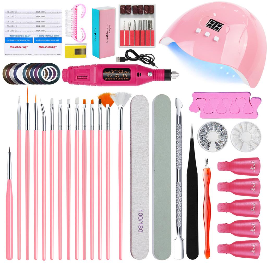 Maniküre-Set Nagelverlängerung Gel-Nagellack Puffer UV-Licht Härtungs-Kit Home DIY Nagelkunst-Set